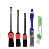 DuFirex 5 Pcs Auto Reinigungsbürsten Set, Felgen Reinigung Pinsel Bürsten, Detailing Autobürste Staubbürste Reinigungspinsel zu Hause