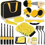 Herrfilk Auto Reinigungsset, 20 Pcs Autopflege Set, Auto Detailing Pinsel Auto Waschset für Auto Reinigung Innenraum und Außen, Lüftungsschlitz, Armaturenbrett, Motor, Rädern, Haushaltsreinigun